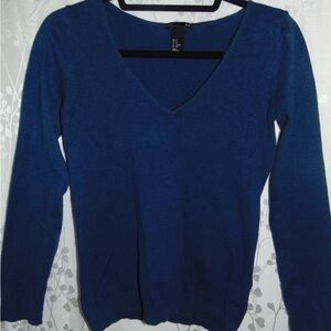 Blue V-Neck Sweater